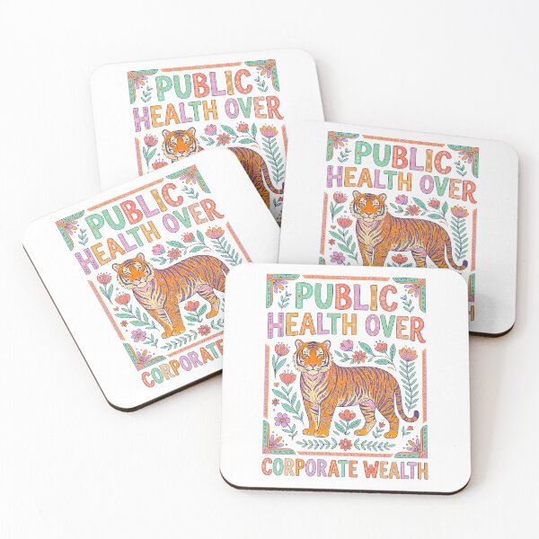 Item preview, Public Health Over Corporate Wealth Tiger designed and sold by TeeARTHY.