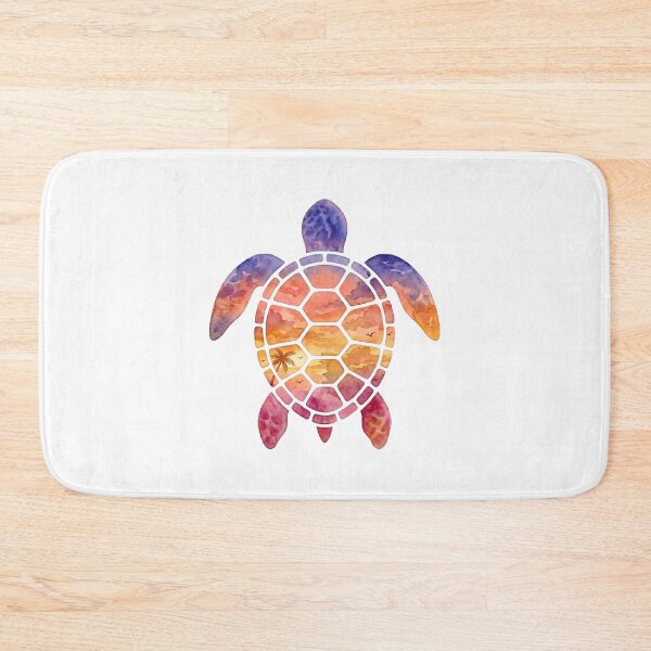 Item preview, Sunset Sea Turtule watercolor designed and sold by shellle in the ocean.