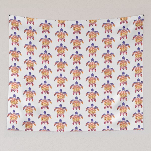 Item preview, Sunset Sea Turtule watercolor designed and sold by shellle in the ocean.
