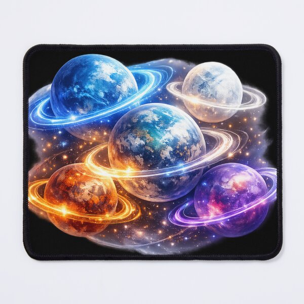 Item preview, Orbit of Dreams – Floating Planets Celestial Galaxy Design designed and sold by OandSDesigns23.