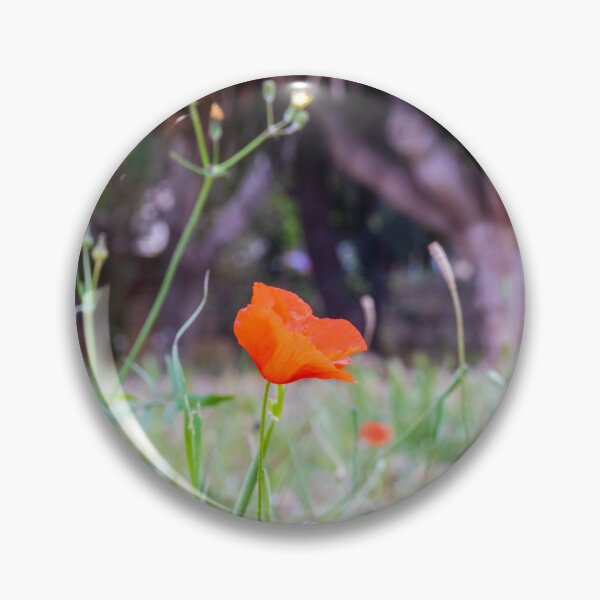 Item preview, Red Poppy Single Bloom In Meadow With Soft Bokeh Background And Grass designed and sold by Nmallia.