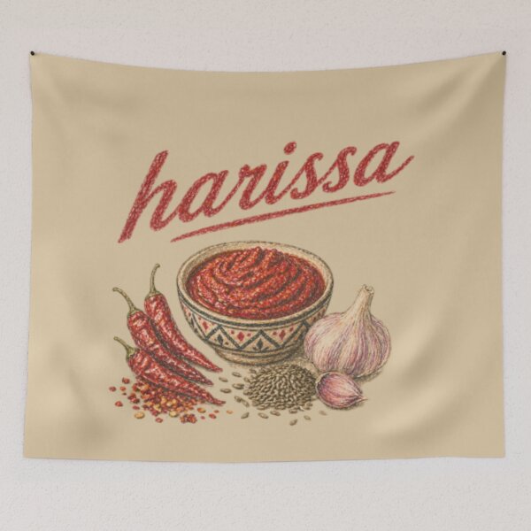 Item preview, Harissa – Spicy Tunisian Cuisine Design designed and sold by JOANNASKAH.