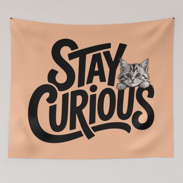Item preview, Cat - Stay Curious designed and sold by 123ks.