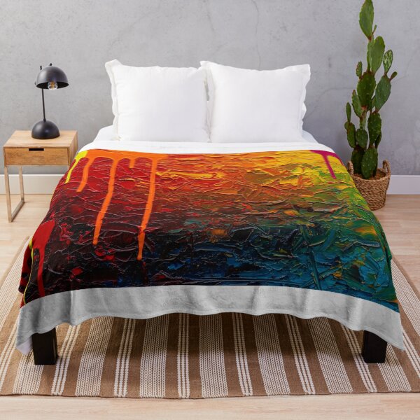 Item preview, Colorful Abstract Paint Drip Texture Wall Art designed and sold by PixorStudio.