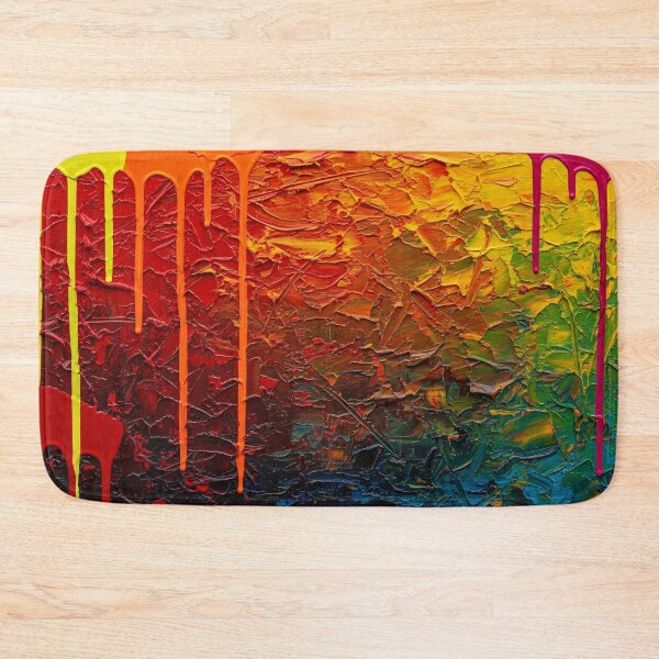 Item preview, Colorful Abstract Paint Drip Texture Wall Art designed and sold by PixorStudio.