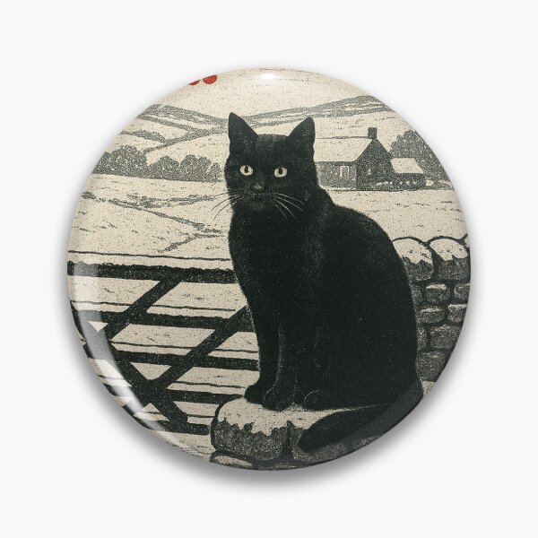 Item preview, Sooty the Solid Radio Cat with Winter Birds designed and sold by Sooty's Cosy Corner.