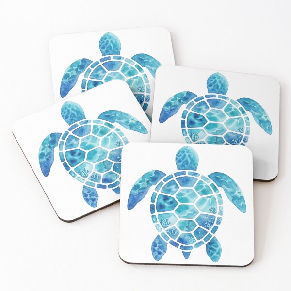 Item preview, Ocean Blue Sea Turtule watercolor designed and sold by shellle in the ocean.