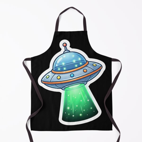 Item preview, Cute Cartoon UFO Flying Saucer Green Tractor Beam designed and sold by novadawy.