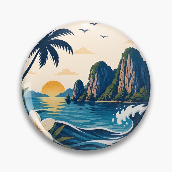 Item preview, Tropical sunset Philippines – Stylized sea & beach logo designed and sold by la-vie-aux-philippines.