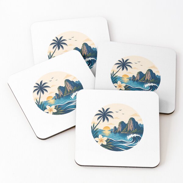 Item preview, Tropical sunset Philippines – Stylized sea & beach logo designed and sold by la-vie-aux-philippines.