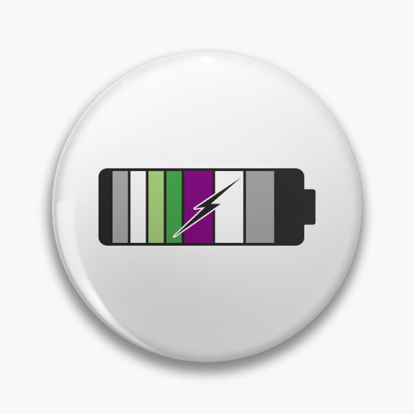 Item preview, AA Battery Double A Subtle Asexual Aromantic designed and sold by Dragon Meets Cat.