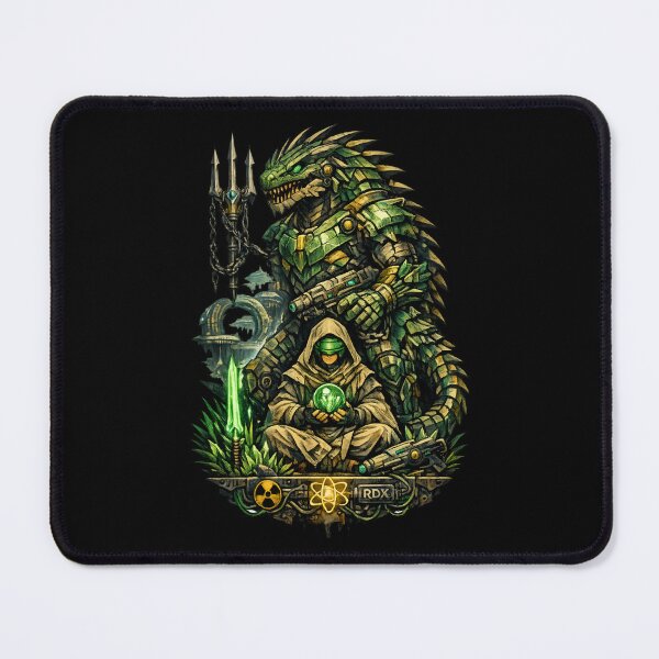 Item preview, Cyberpunk Reptilian Guardian – Sci Fi Fantasy Warrior designed and sold by SidTastic .