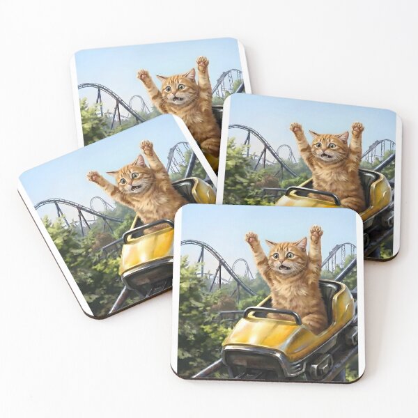 Item preview, Funny Cat Roller Coaster Silly Meme Domestic Longhair designed and sold by VGAfanatic.