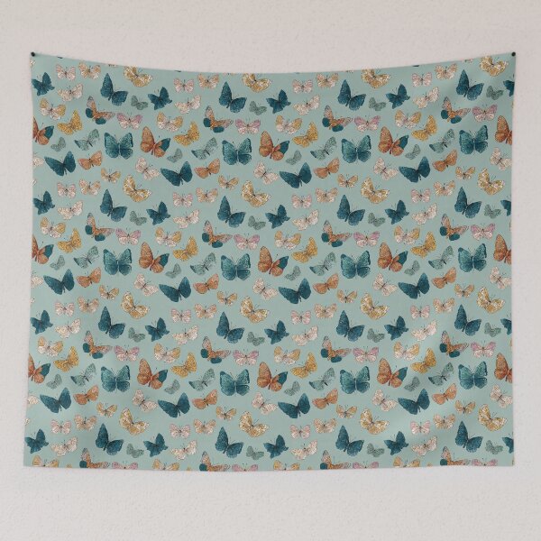 Item preview, Vintage Butterfly Pattern Aesthetic Nature Art designed and sold by NicolasGlowArt.