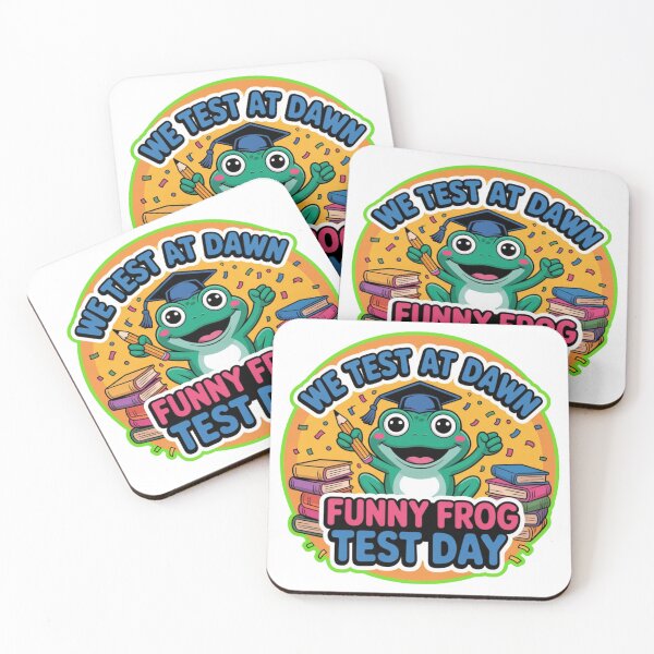 Item preview, We Test At Dawn Funny Frog – Cute Student & Teacher Test Day T-Shirt designed and sold by MerchlyMike.