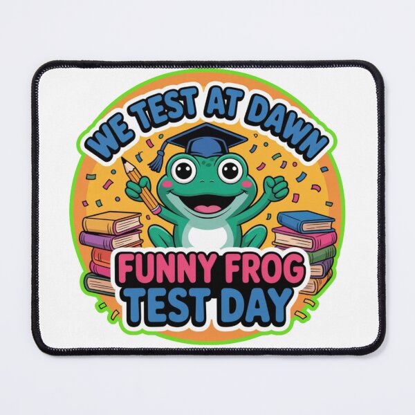 Item preview, We Test At Dawn Funny Frog – Cute Student & Teacher Test Day T-Shirt designed and sold by MerchlyMike.