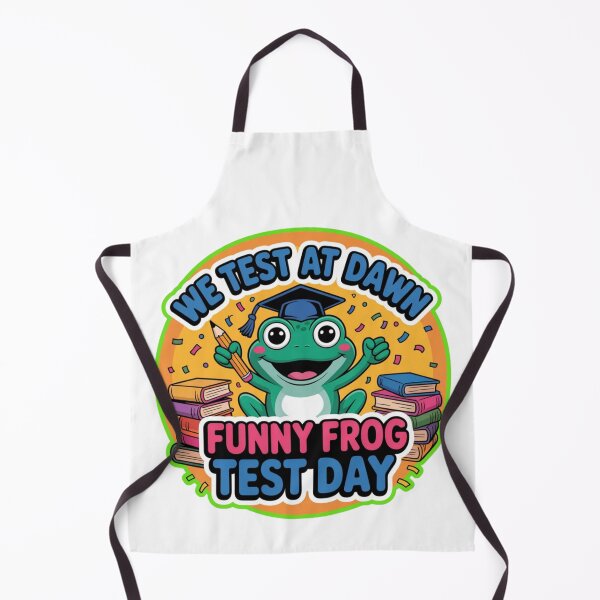 Item preview, We Test At Dawn Funny Frog – Cute Student & Teacher Test Day T-Shirt designed and sold by MerchlyMike.