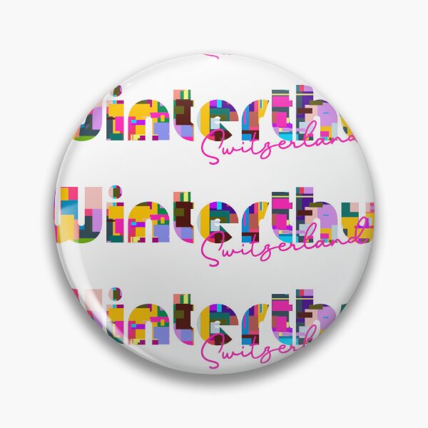 Item preview, Winterthur, Switzerland, Vibrant Abstract City Typography Art designed and sold by Wanderful-roads.