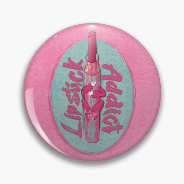 Item preview, Lipstick addict watercolor and marker, turquoise and pink color pattern designed and sold by WONDERPRINTVALLEY.