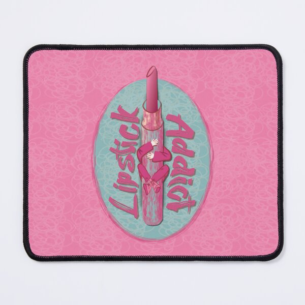 Item preview, Lipstick addict watercolor and marker, turquoise and pink color pattern designed and sold by WONDERPRINTVALLEY.