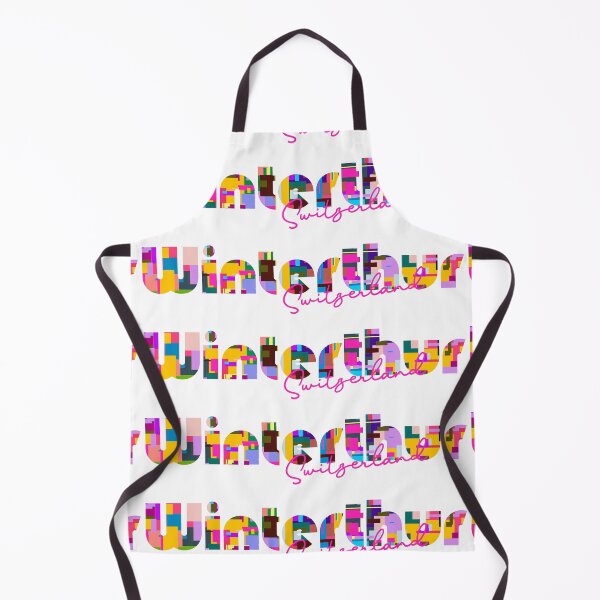 Item preview, Winterthur, Switzerland, Vibrant Abstract City Typography Art designed and sold by Wanderful-roads.