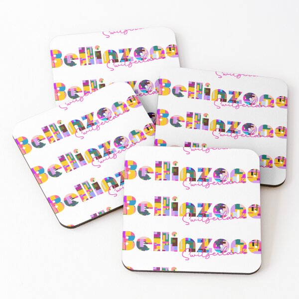 Item preview, Bellinzona, Switzerland, Vibrant Abstract City Typography Art designed and sold by Wanderful-roads.
