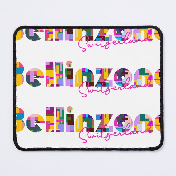 Item preview, Bellinzona, Switzerland, Vibrant Abstract City Typography Art designed and sold by Wanderful-roads.