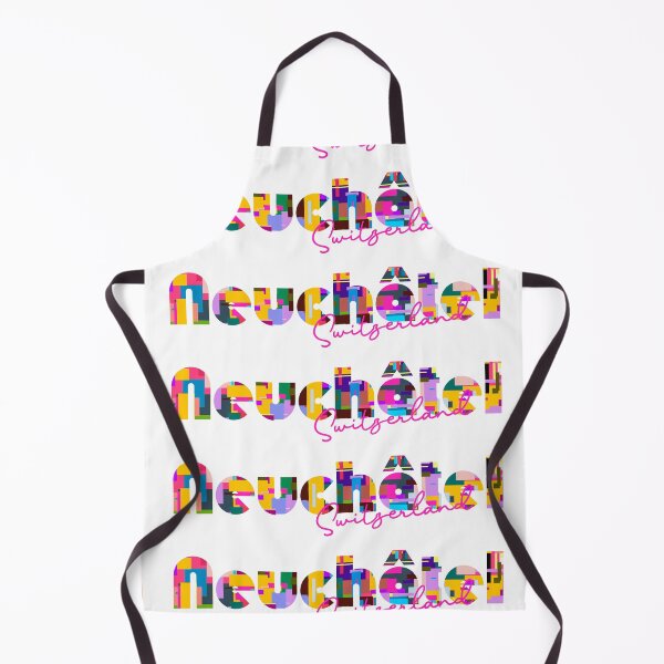 Item preview, Neuchâtel, Switzerland, Vibrant Abstract City Typography Art designed and sold by Wanderful-roads.