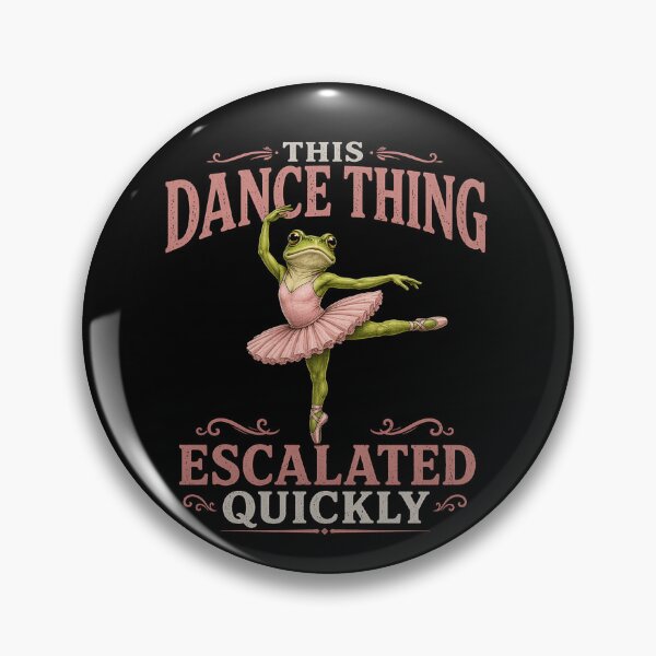 Item preview, This Dance Thing Escalated Quickly – Funny Ballet Frog Shirt, Gift for Dancers & Dance Lovers designed and sold by Wild Pixel Studio.