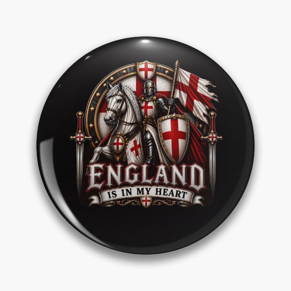 Item preview, England St George Flag Design Patriotic In My Heart St Georges Day English Flag Design designed and sold by adsman68.