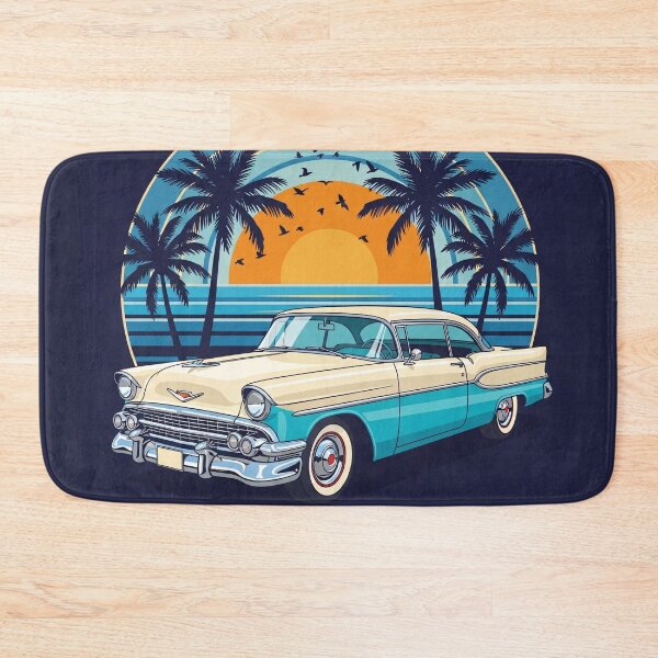 Item preview, Retro Vintage Car Sunset Tropical Poster Art designed and sold by PixorStudio.