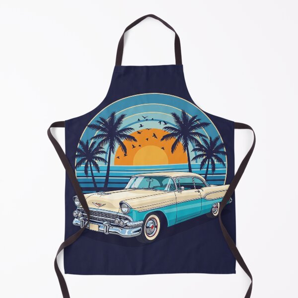Item preview, Retro Vintage Car Sunset Tropical Poster Art designed and sold by PixorStudio.