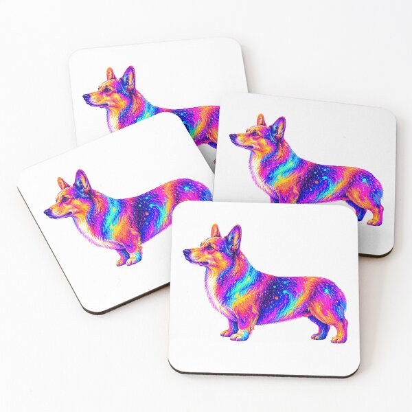 Item preview, Neon Dog Corgi Abstraction Graphic.  designed and sold by byaga.