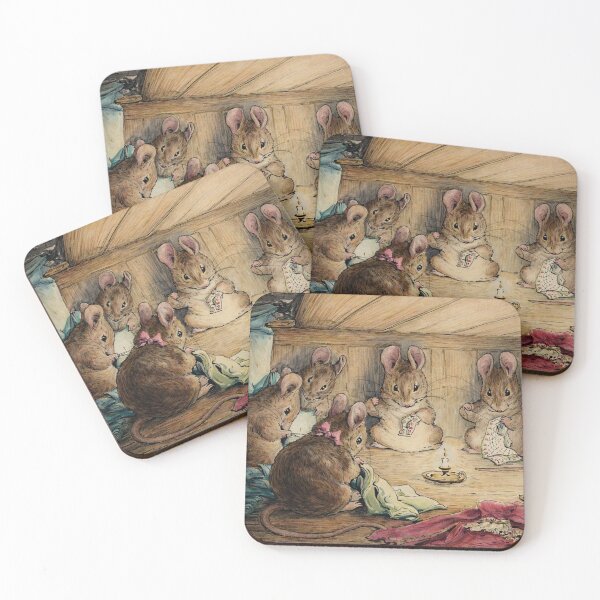 Item preview, Vintage Mouse Illustration Whimsical Sewing Mice Art for Cottagecore Lovers designed and sold by RickE.