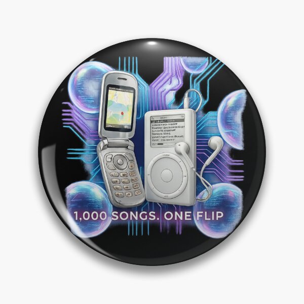 Item preview, Retro Y2K Tech Flip Phone and MP3 Player designed and sold by KelliesGrafix.