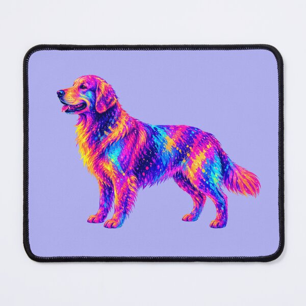 Item preview, Neon Dog Golden Retriver Standing Abstraction Graphic. designed and sold by byaga.