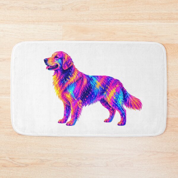 Item preview, Neon Dog Golden Retriver Standing Abstraction Graphic. designed and sold by byaga.