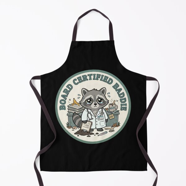 Item preview, Board Certified Baddie - Funny Tired Medical Raccoon designed and sold by MVPtech.