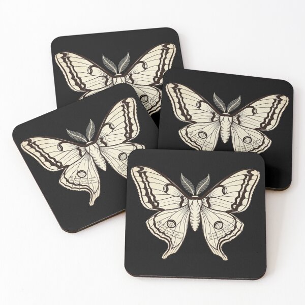 Item preview, Vintage Poetcore Moth – Dark Academia Script & Botanical Art designed and sold by KelliesGrafix.