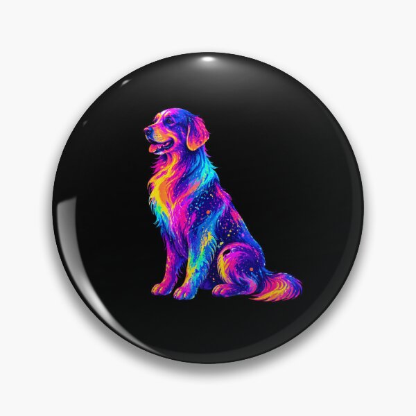 Item preview, Neon Dog Golden Retriver Abstraction Graphic.  designed and sold by byaga.