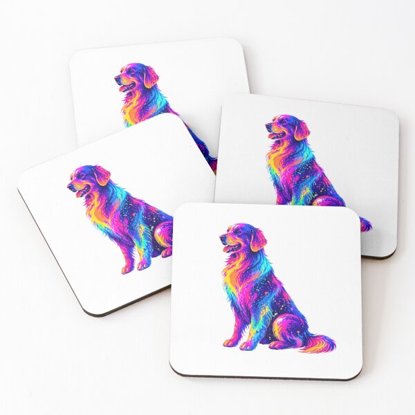 Item preview, Neon Dog Golden Retriver Abstraction Graphic.  designed and sold by byaga.