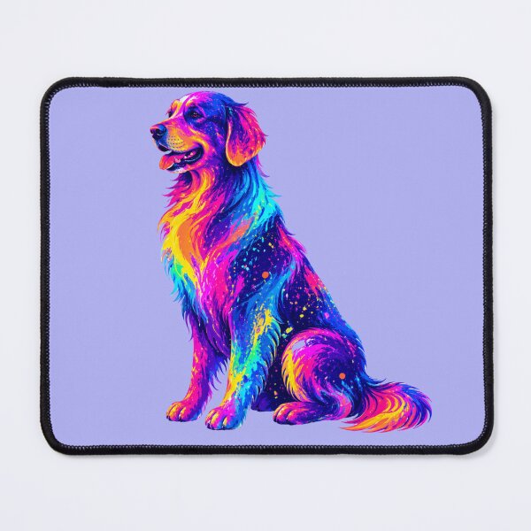 Item preview, Neon Dog Golden Retriver Abstraction Graphic. designed and sold by byaga.