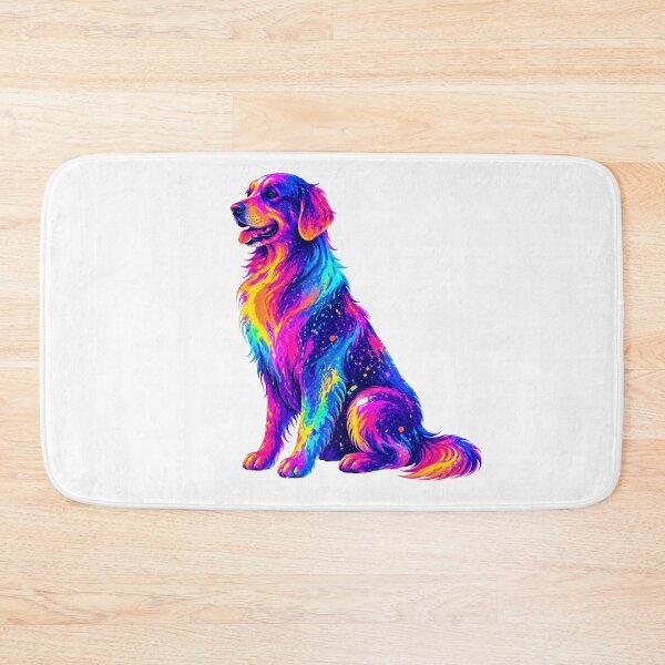 Item preview, Neon Dog Golden Retriver Abstraction Graphic. designed and sold by byaga.