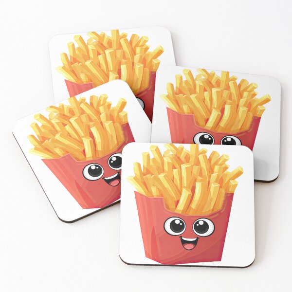 Item preview, Cute Kawaii French Fries Cartoon Funny Fast Food Sticker designed and sold by Pandey14.