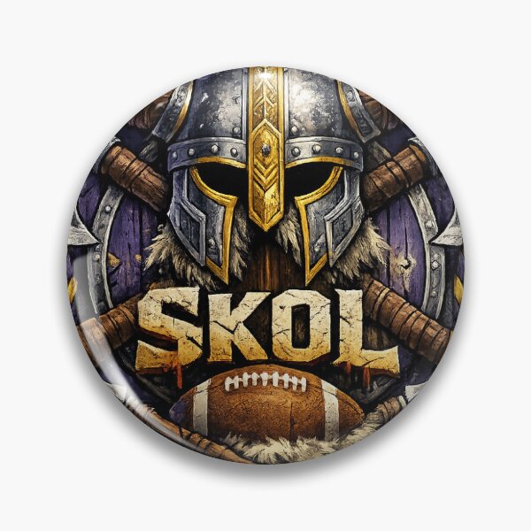 Item preview, Skol Viking Football Fan Design Purple Gold Nordic Warrior Football Graphic Tee designed and sold by GarnerSupplyCo.