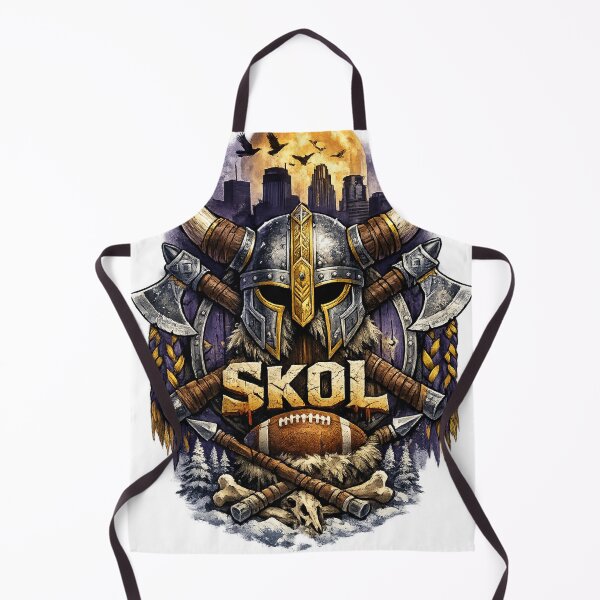 Item preview, Skol Viking Football Fan Design Purple Gold Nordic Warrior Football Graphic Tee designed and sold by GarnerSupplyCo.