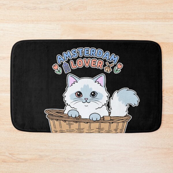 Item preview, Kawaii Ragdoll Cat in Wicker Basket: Amsterdam Lover designed and sold by Blupunk.