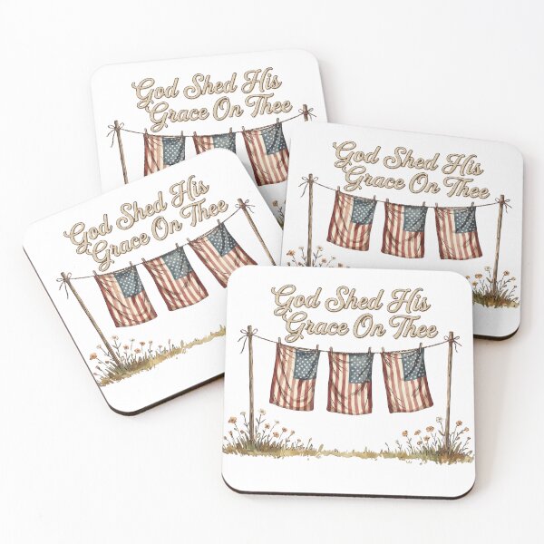 Item preview, God Shed His Grace On Thee Vintage Patriotic Faith American Flag Design designed and sold by VGAfanatic.