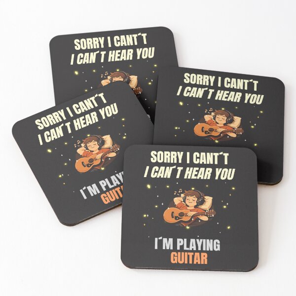 Item preview, Sorry I Can’t Hear You I’m Playing Guitar Funny Introvert Music Design designed and sold by Joyful-Pixel.