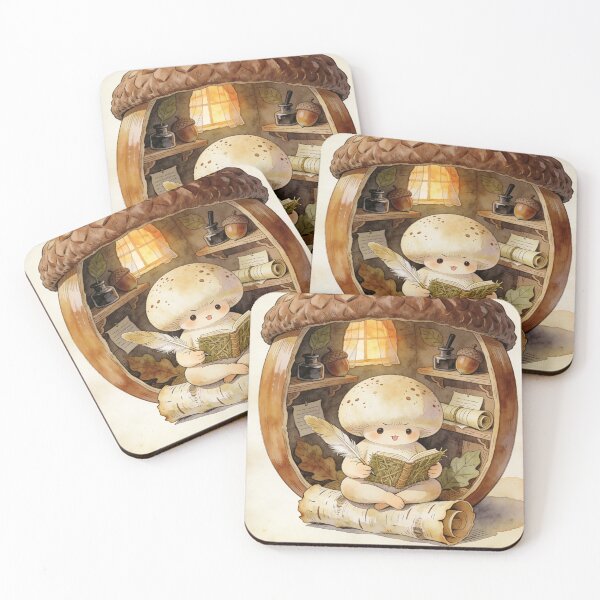 Item preview, Mushroom Writer Cottagecore - Cozy Forest Folk designed and sold by PictorialWhimsy.